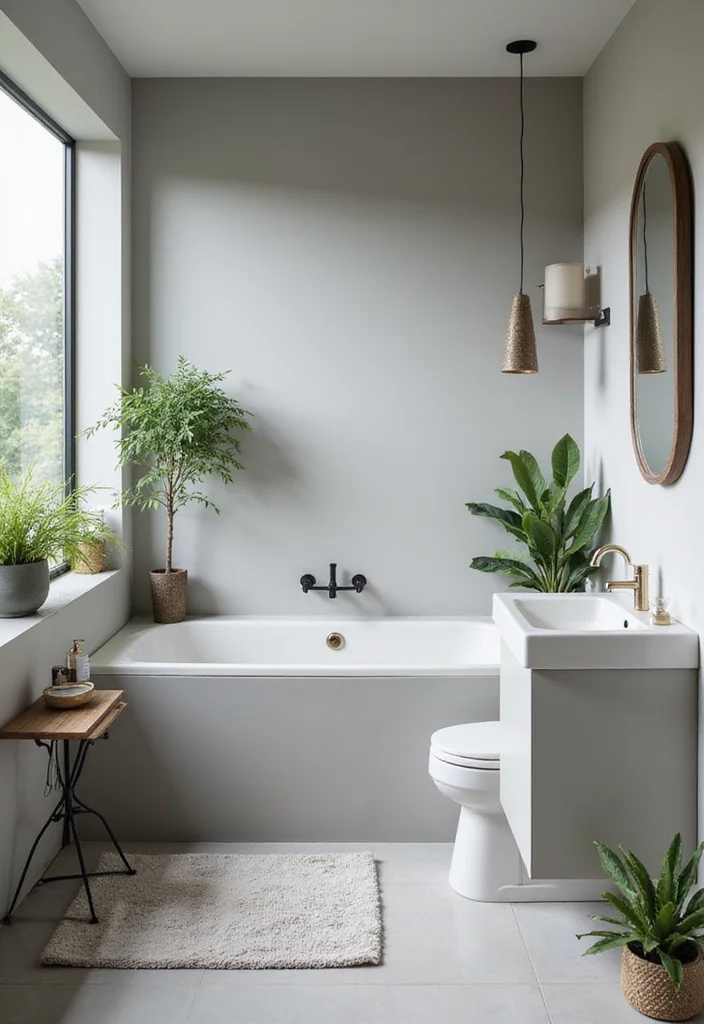 18 Neutral Bathroom Ideas That Feel Calm - 4. Soft Gray Walls
