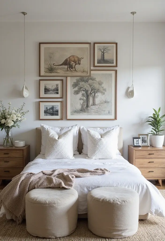 25 Grown Women Bedroom Ideas That Balance Comfort & Confidence - 14. Artful Displays