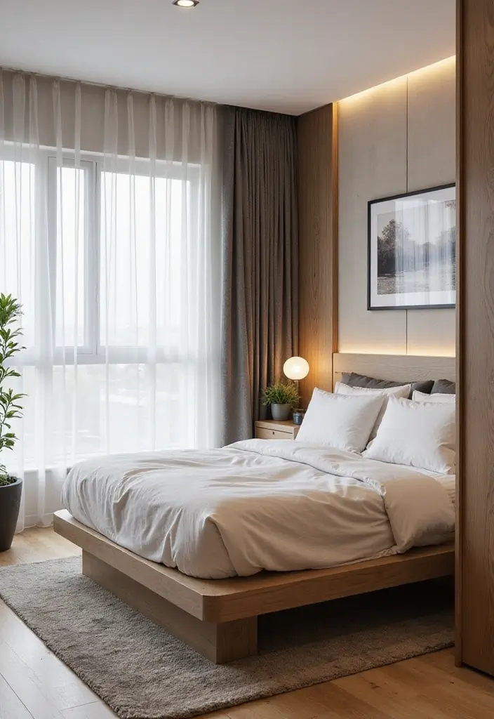 25 Low Bed Ideas for a Cozy Bedroom That Feel Zen & Grounded - 25. Multi-functional Low Bed