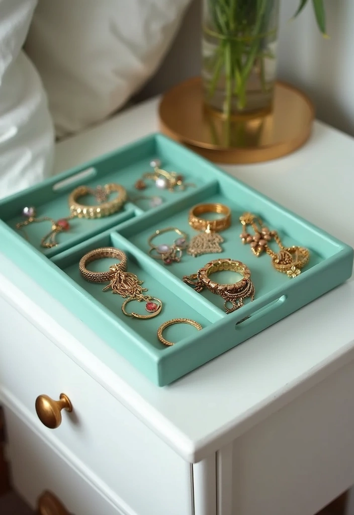25 Mint Green Bedroom Ideas That Feel Cool & Refreshing - 13. Mint Green Decorative Trays