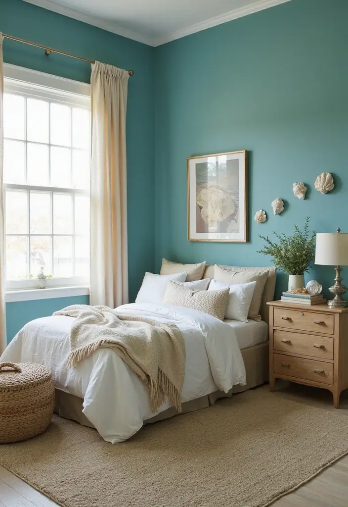 25 Turquoise Bedroom Ideas for Adults That Calm the Soul - 1. Ocean-Inspired Oasis