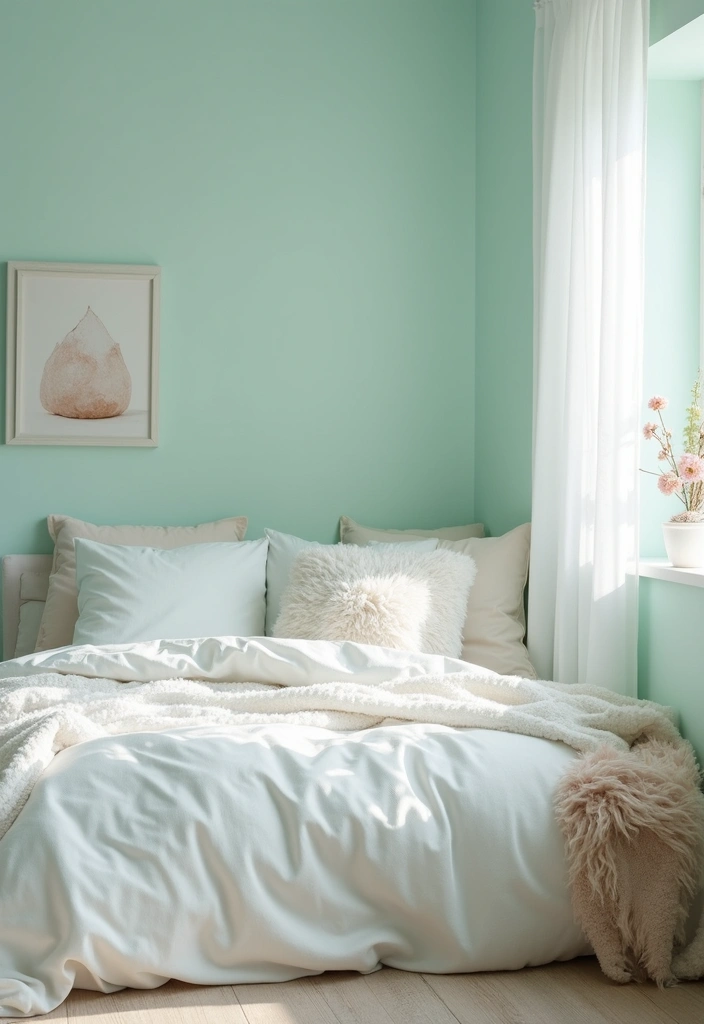 25 Turquoise Bedroom Ideas for Adults That Calm the Soul - 5. Soft Pastel Retreat