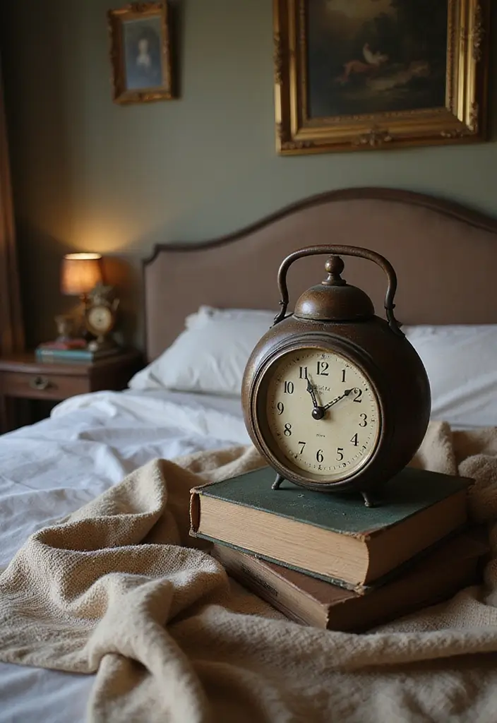 26 Country Style Bedroom Ideas That Feel Warm and Inviting - 9. Vintage Accessories