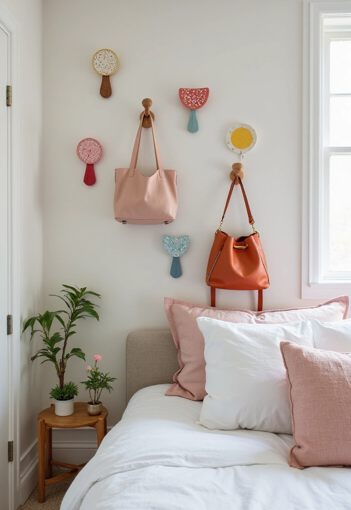 26 Girls Bedroom Ideas for Small Rooms That Are Sweet & Space-Savvy - 14. Whimsical Wall Hooks