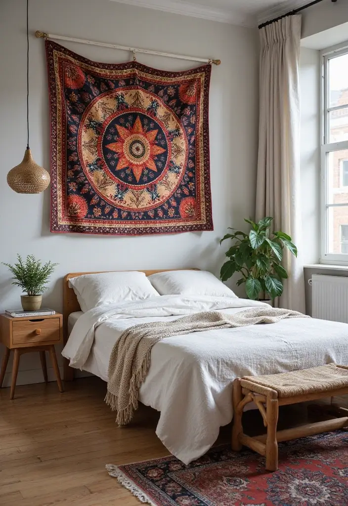 26 Girls Bedroom Ideas for Small Rooms That Are Sweet & Space-Savvy - 22. Fun Wall Tapestries