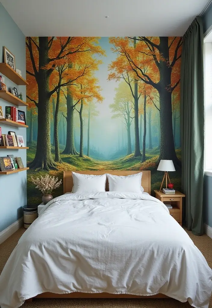 26 Girls Bedroom Ideas for Small Rooms That Are Sweet & Space-Savvy - 3. Vibrant Wall Murals