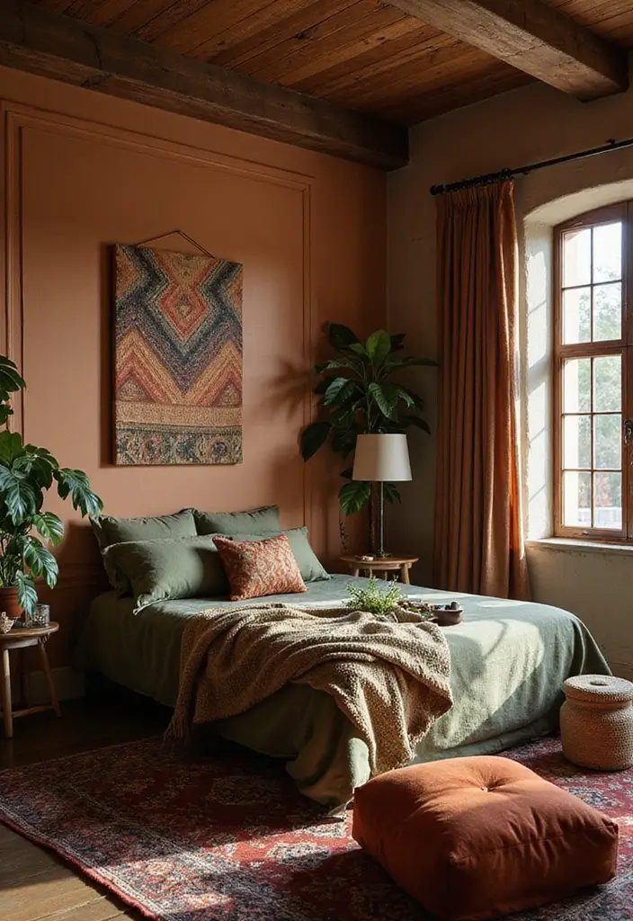 27 Western Boho Bedroom Ideas That Mix Wild Spirit and Style - 1. Earthy Color Palettes