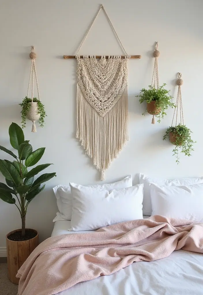 27 Western Boho Bedroom Ideas That Mix Wild Spirit and Style - 9. Macramé Accents
