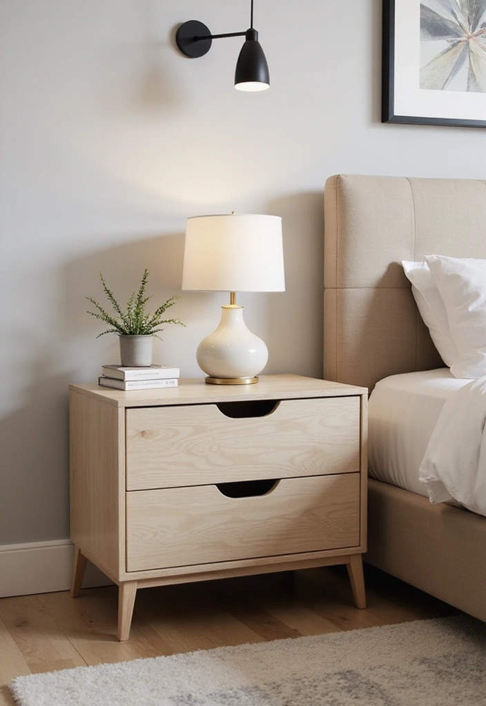 28 Minimalist Bedroom Decor Ideas That Feel Calm and Clutter-Free - 24. Simple Bedside Tables