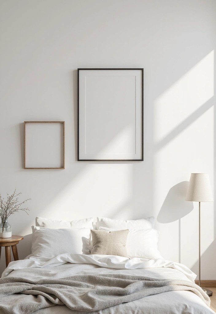 28 Minimalist Bedroom Decor Ideas That Feel Calm and Clutter-Free - 6. Thoughtful Artwork