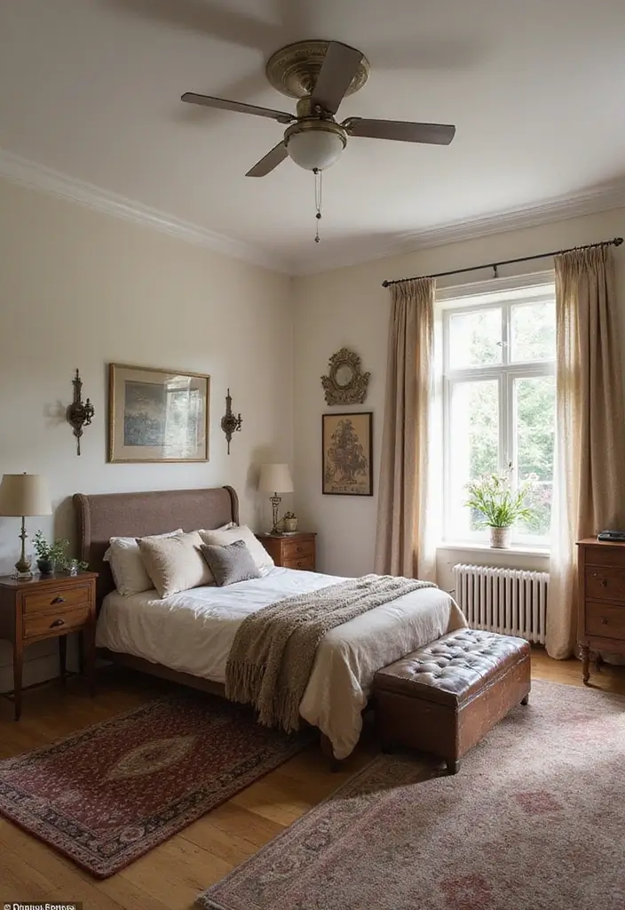 29 Apartment Bedroom Decor Ideas That Feel Cozy and Chic - 11. Vintage Finds