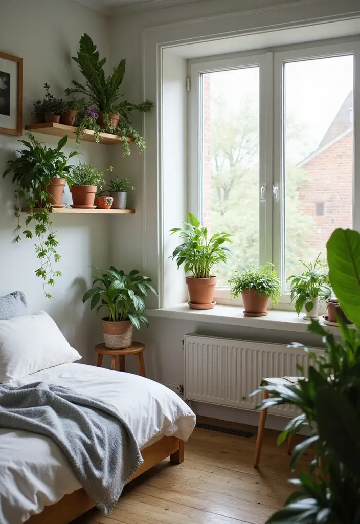 29 Apartment Bedroom Decor Ideas That Feel Cozy and Chic - 5. Incorporate Greenery