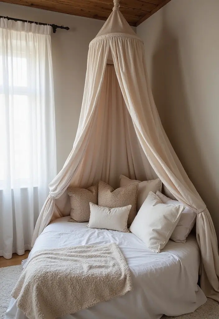 30 Bedroom Ideas for Black Women That Feel Bold, Beautiful & Empowering - 26. Cozy Canopy or Tent