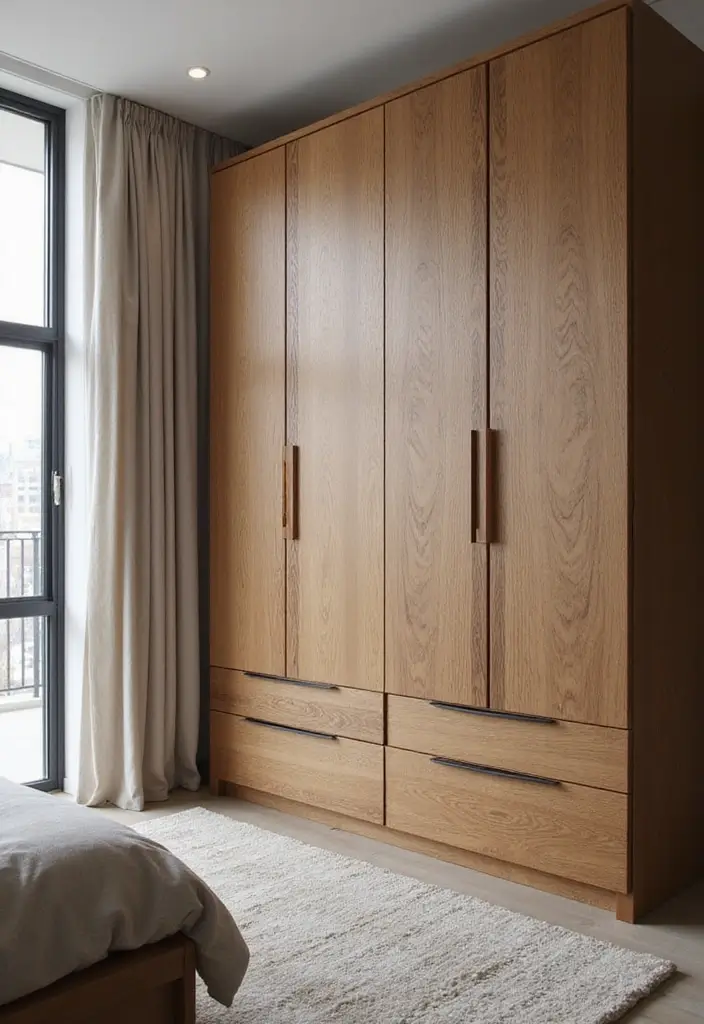 30 Bedroom Wardrobe Design Ideas That Maximize Space Beautifully - 18. Textured Wardrobe Finishes