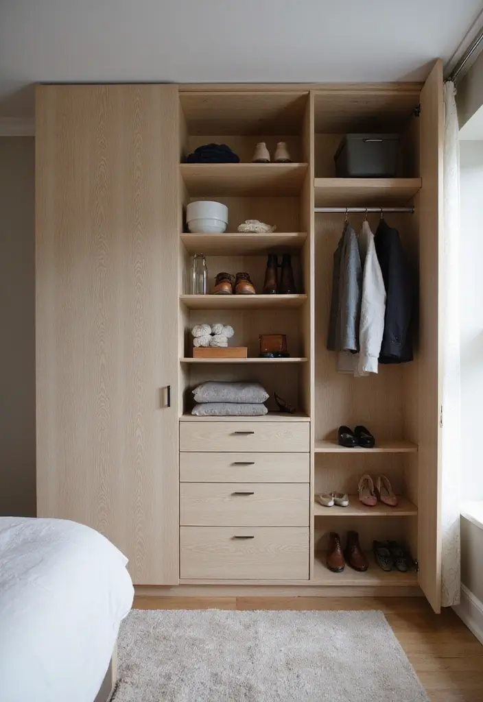 30 Bedroom Wardrobe Design Ideas That Maximize Space Beautifully - 24. Hidden Wardrobe Features