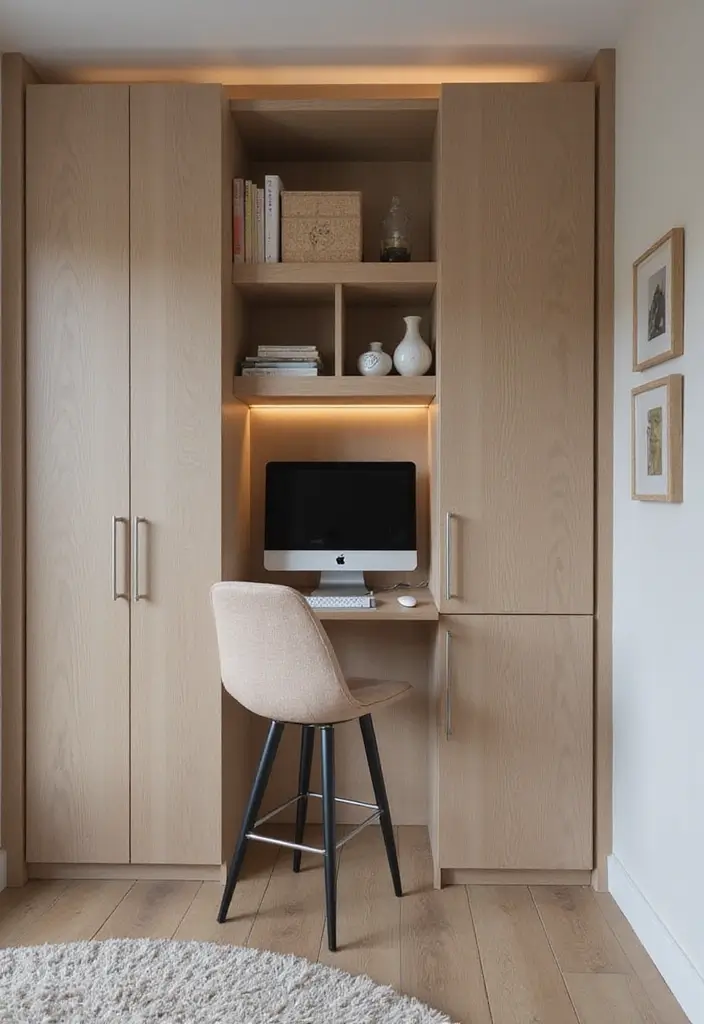 30 Bedroom Wardrobe Design Ideas That Maximize Space Beautifully - 29. Wardrobe with Integrated Desks