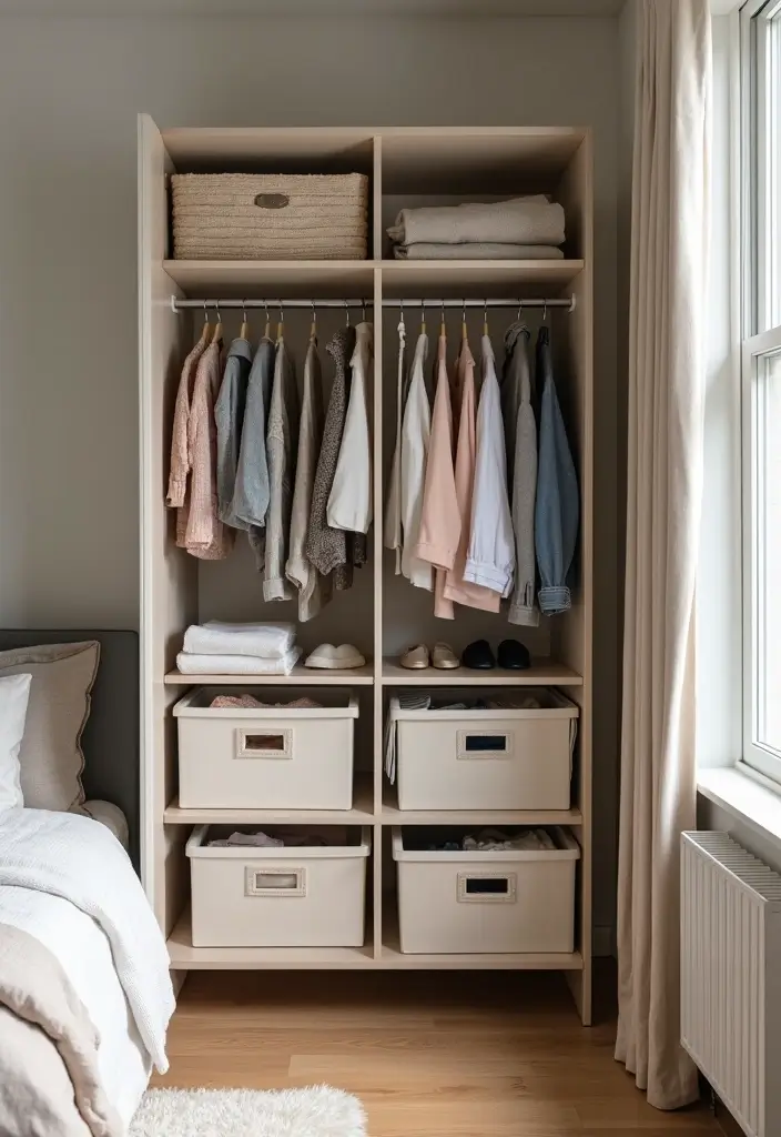30 Bedroom Wardrobe Design Ideas That Maximize Space Beautifully - 30. Seasonal Wardrobe Rotation