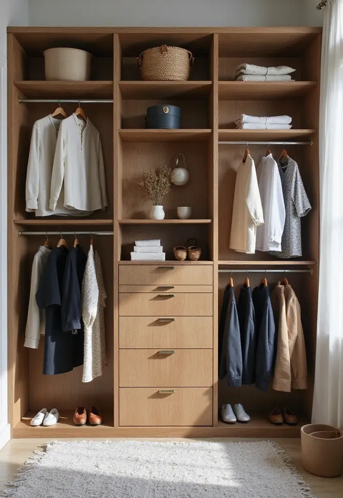 30 Bedroom Wardrobe Design Ideas That Maximize Space Beautifully - 5. Open Wardrobe Systems