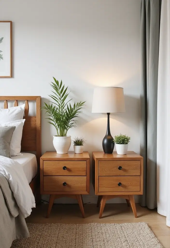 30 Cherry Wood Bedroom Decor Ideas That Feel Rich and Cozy - 2. Cherry Wood Nightstands