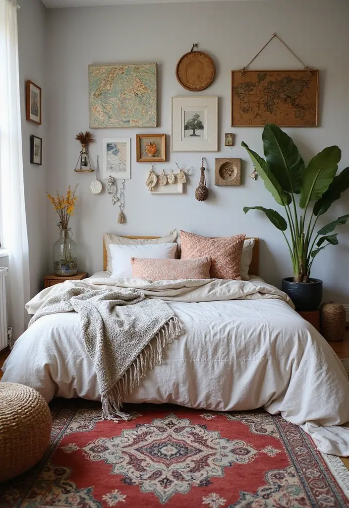 30 Cozy Boho Bedroom Ideas That Feel Dreamy and Relaxed - 14. Personal Touches and Collections