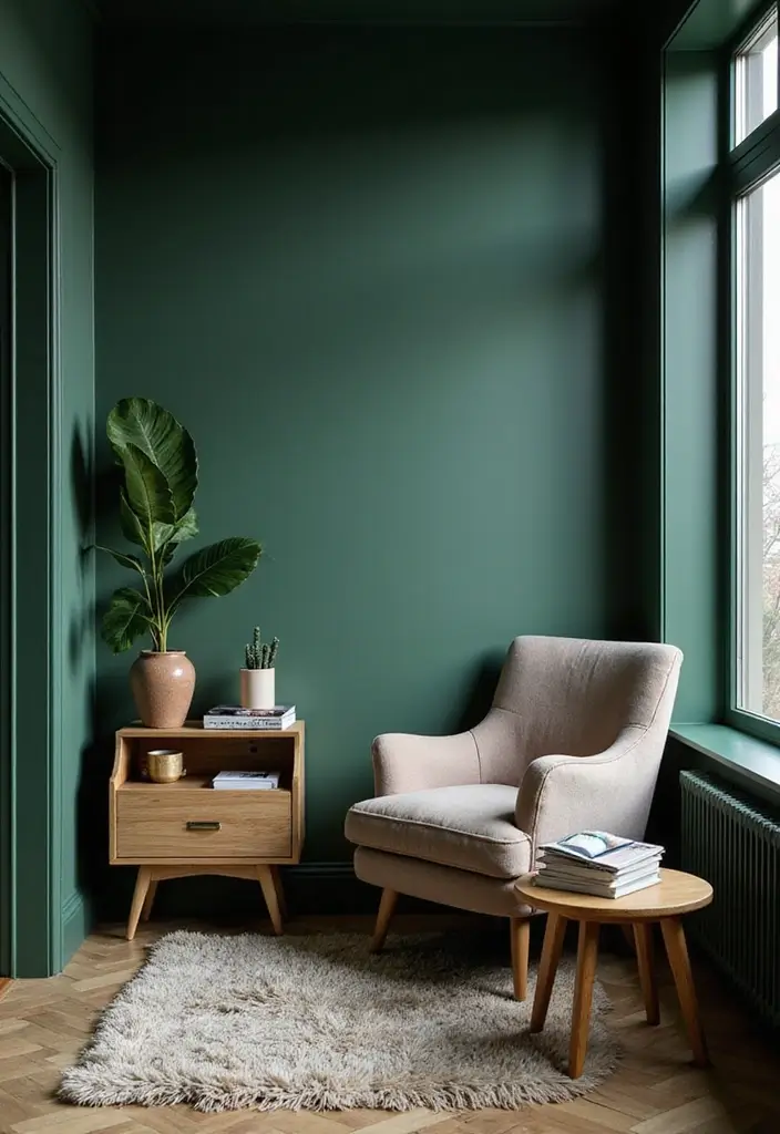 30 Forest Green Bedroom Ideas That Bring Nature Indoors - 28. Cozy Reading Nooks