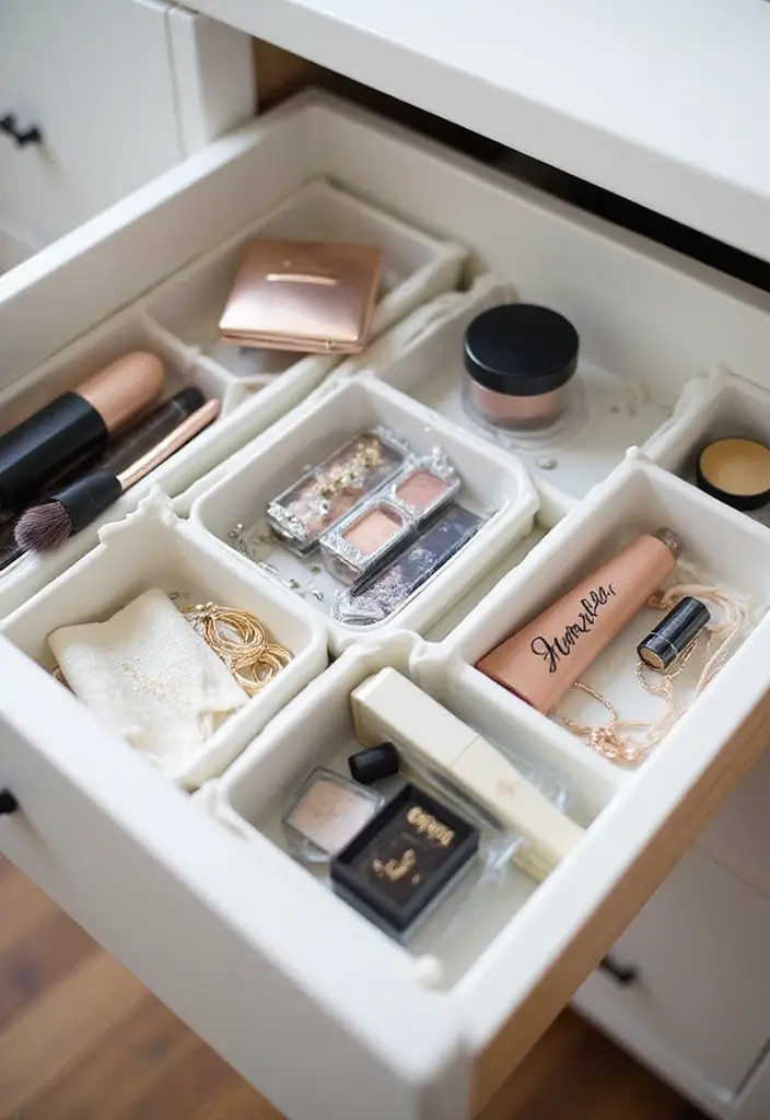 30 Inside Cupboard Ideas Bedroom That Maximize Storage - 7. Drawer Organizers for Small Items