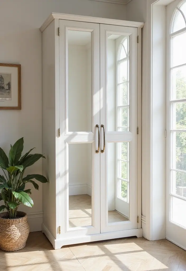 30 Inside Cupboard Ideas Bedroom That Maximize Storage - 8. Incorporating Mirrored Doors