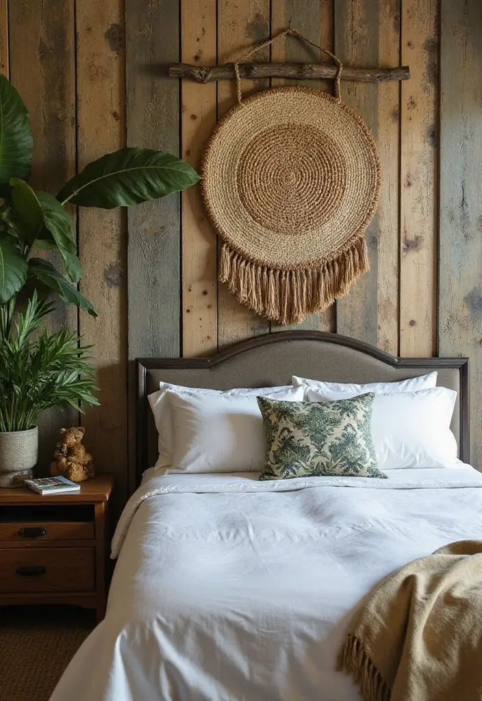 30 Jungle Bedroom Ideas for Adults That Bring Nature Indoors - 15. Textured Wall Treatments