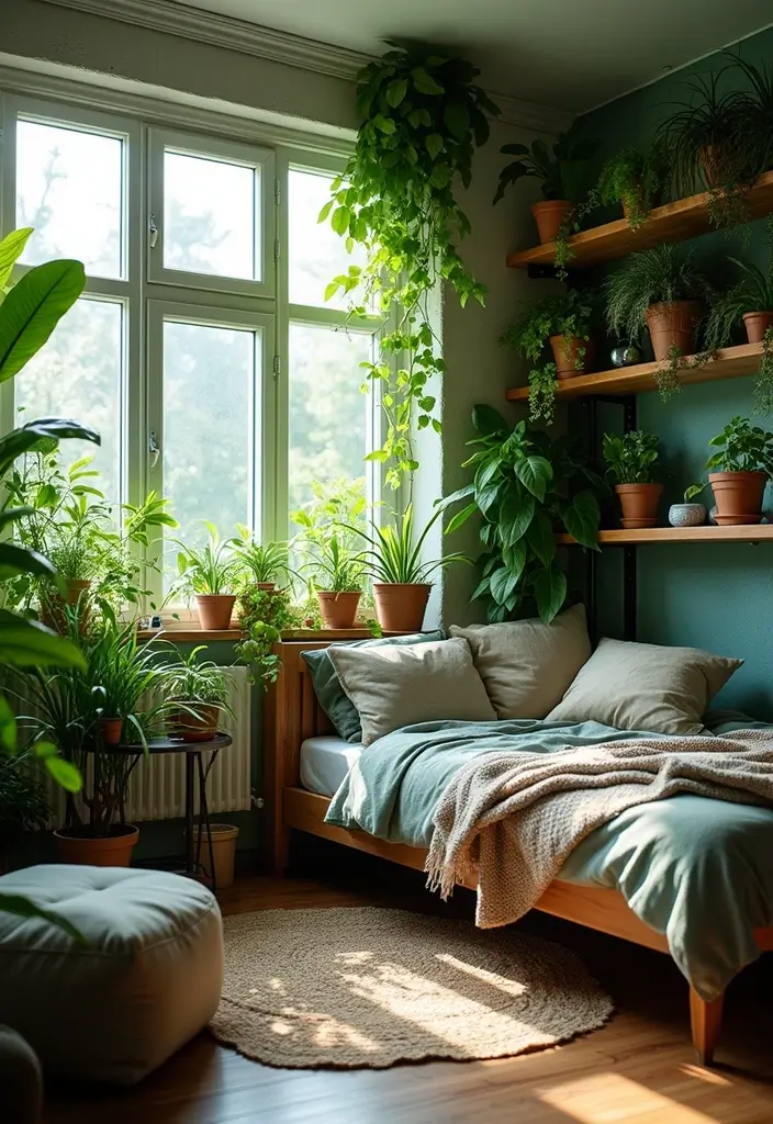 30 Jungle Bedroom Ideas for Adults That Bring Nature Indoors - 28. Indoor Garden Space