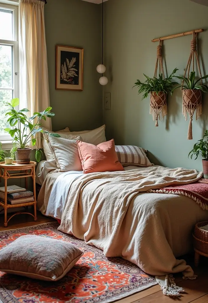 30 Jungle Bedroom Ideas for Adults That Bring Nature Indoors - 3. Bohemian Vibes