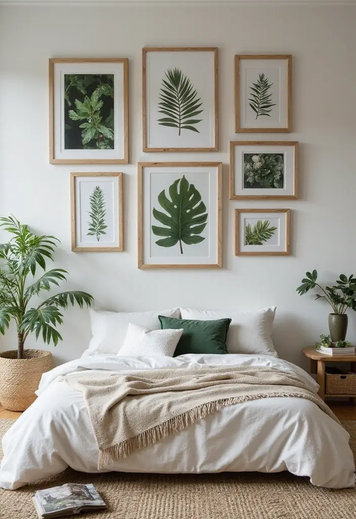 30 Jungle Bedroom Ideas for Adults That Bring Nature Indoors - 7. Nature-Inspired Artwork