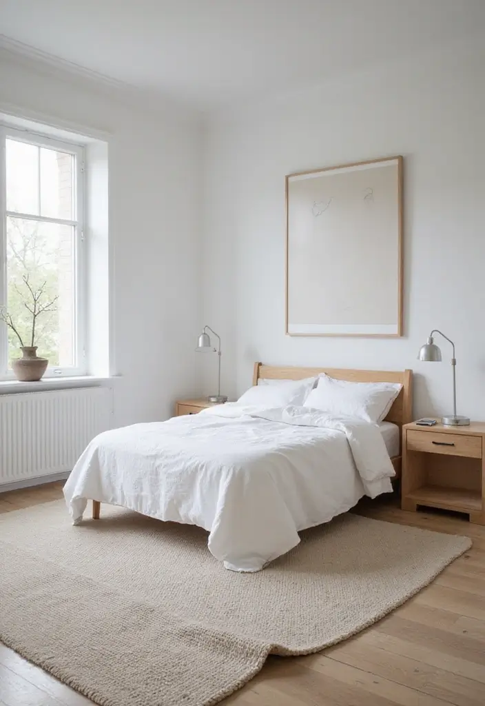 30 Men’s Small Bedroom Ideas That Feel Minimal & Masculine - 15. Minimalist Rugs