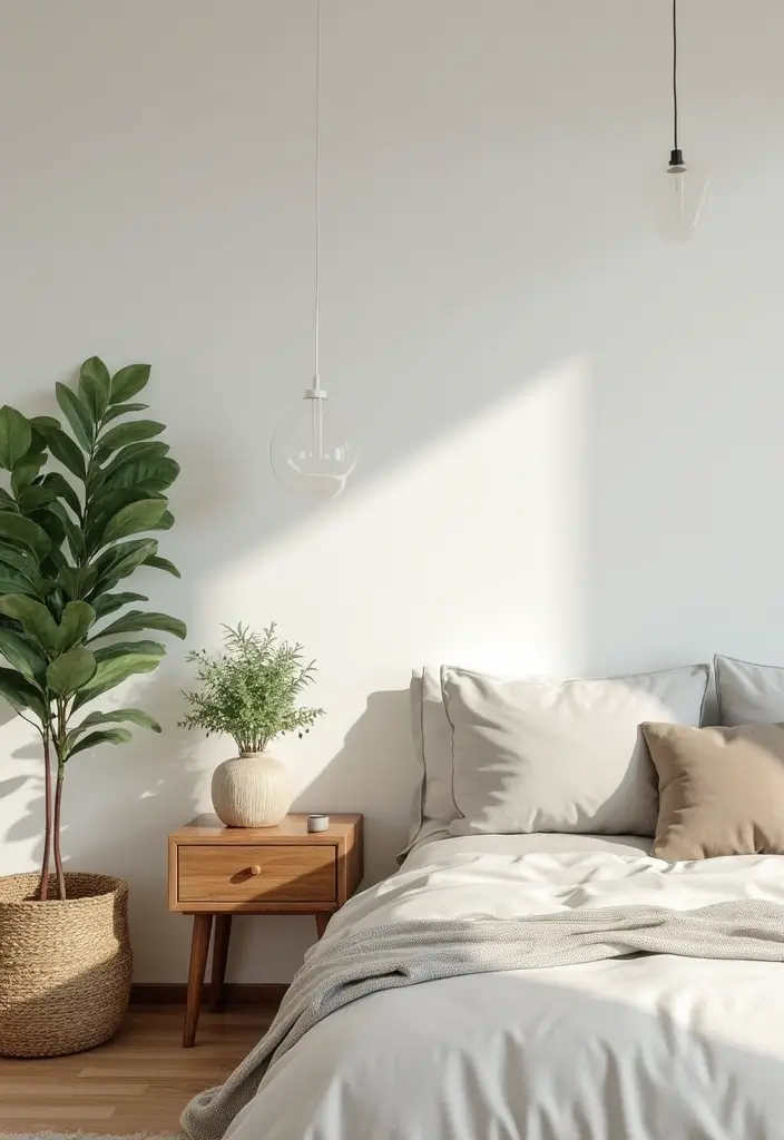 30 Minimalist Small Bedroom Ideas That Look Airy & Organized - 8. Natural Elements