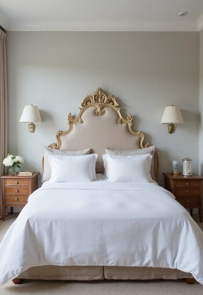 30 Modern Victorian Bedroom Ideas That Blend Old and New Perfectly - 12. Unique Headboards as Focal Points