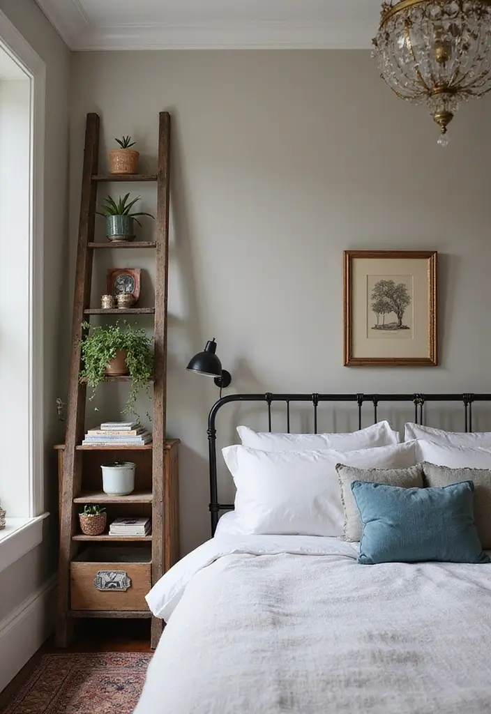 30 Modern Victorian Bedroom Ideas That Blend Old and New Perfectly - 15. Vintage Accents in Unexpected Places