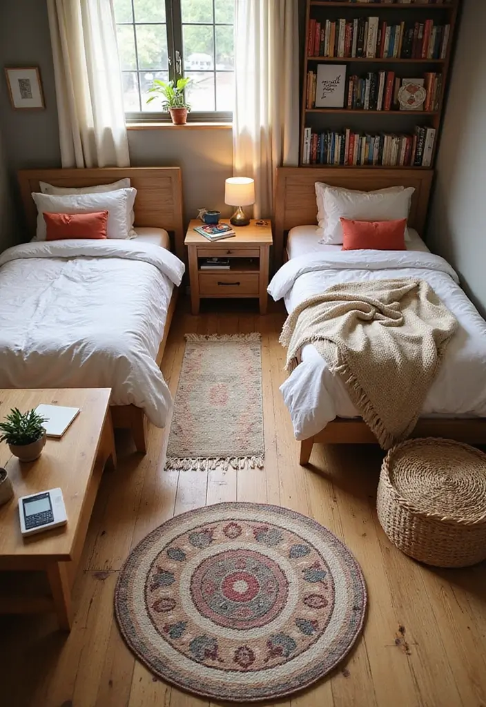 30 Shared Bedroom Ideas for Teens That Are Trendy & Functional - 3. Cozy Room Layouts with Defined Spaces
