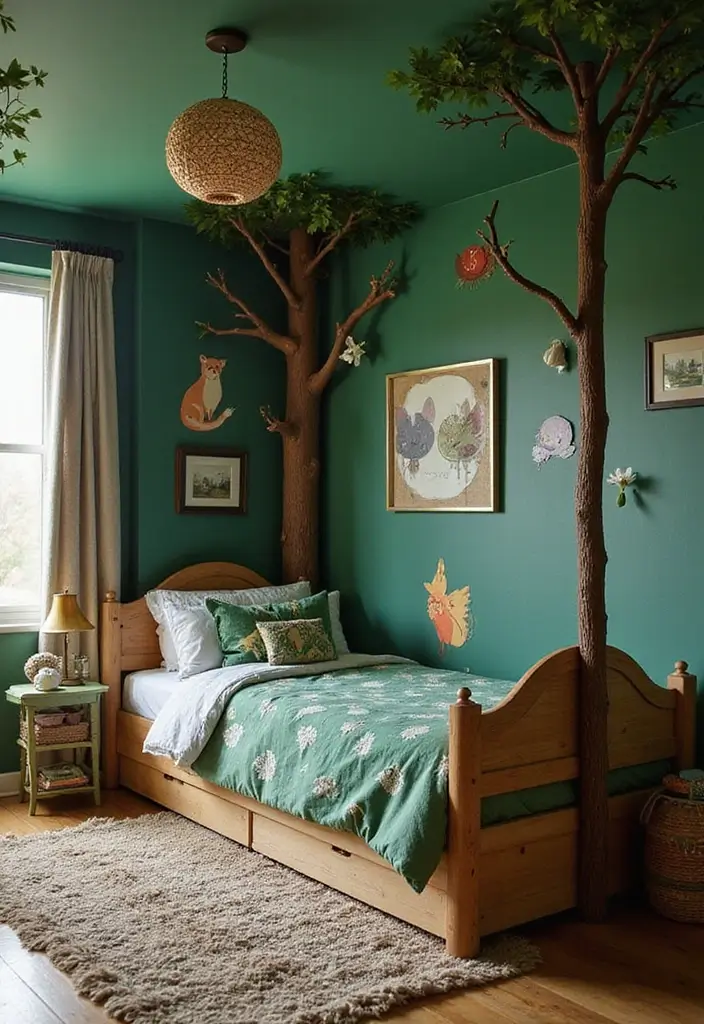 30 Toca Boca Big Family House Ideas Bedroom That Feel Fun & Cozy - 10. Whimsical Woodland Hideaway
