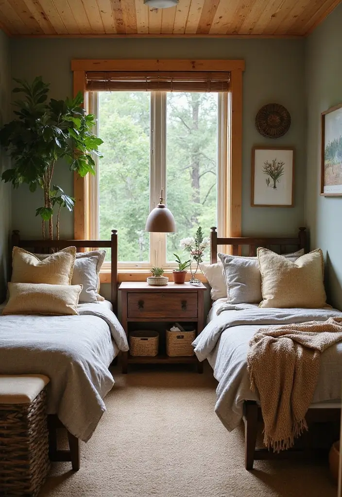 30 Twin Bedroom Ideas for Boys That Are Fun & Functional - 23. Nature Explorer