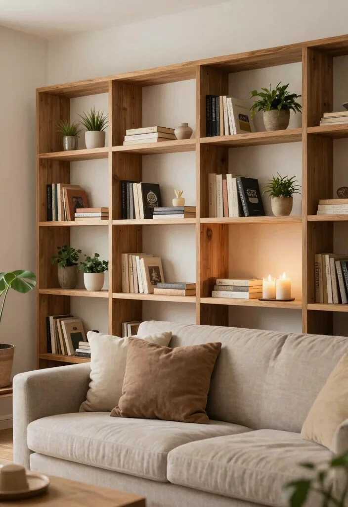 15 Book Shelves in Living Room Ideas: Stylish Storage - 8. Open Shelving for a Casual Vibe 1