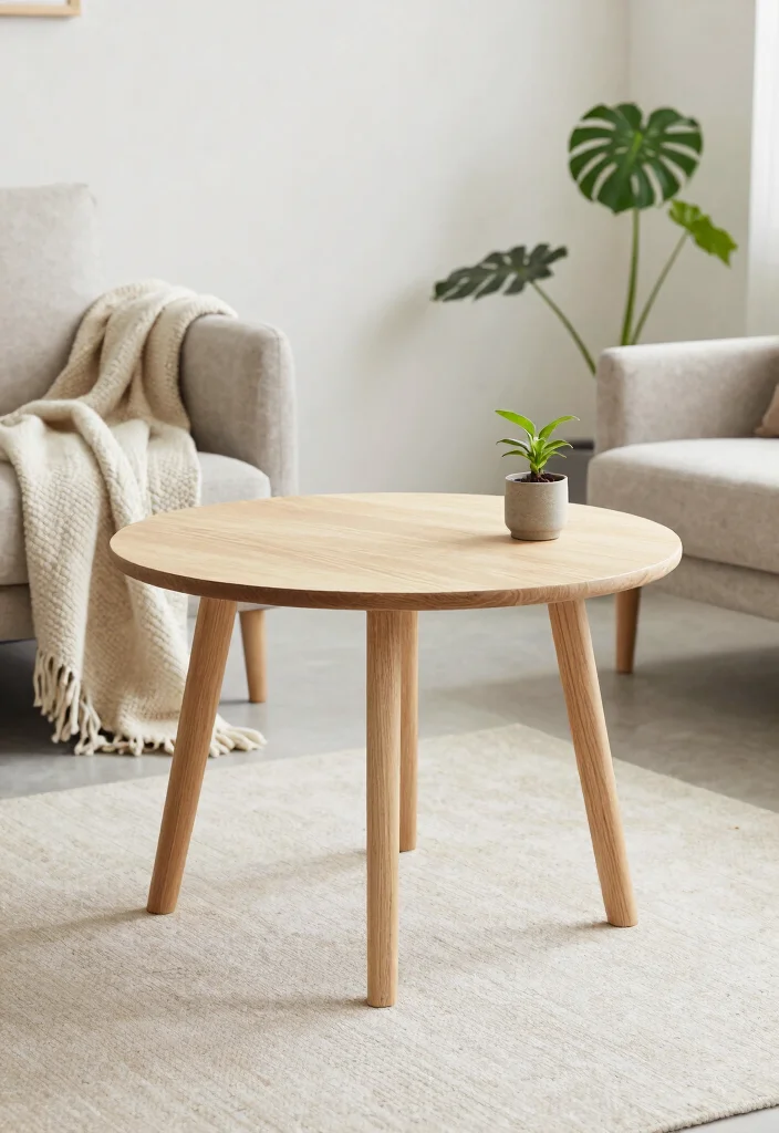 15 Center Table for Living Room Ideas: Functional Style - 12. Scandinavian Style Table 1