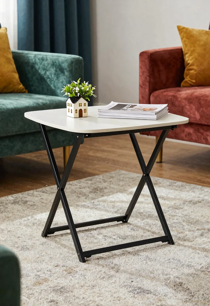 15 Center Table for Living Room Ideas: Functional Style - 14. Foldable Center Table 1