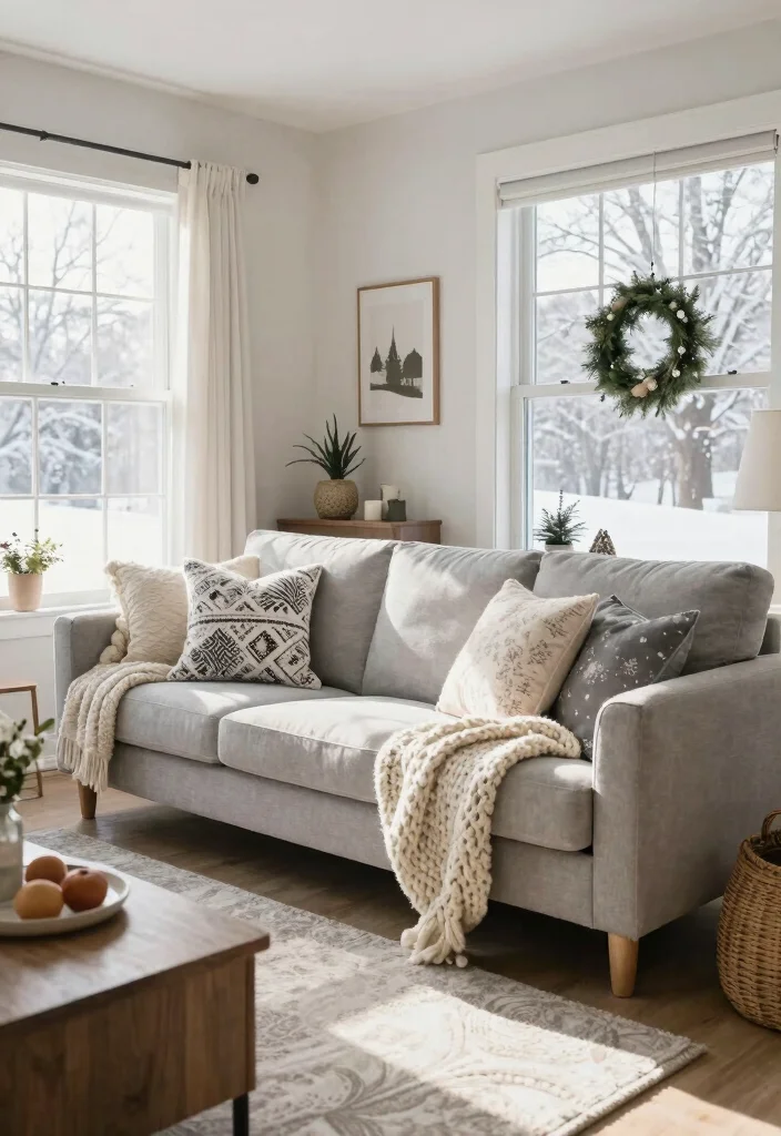 15 Light Grey Sofa Living Room Ideas Bright Neutral Style - 15. Seasonal Decor Changes 1