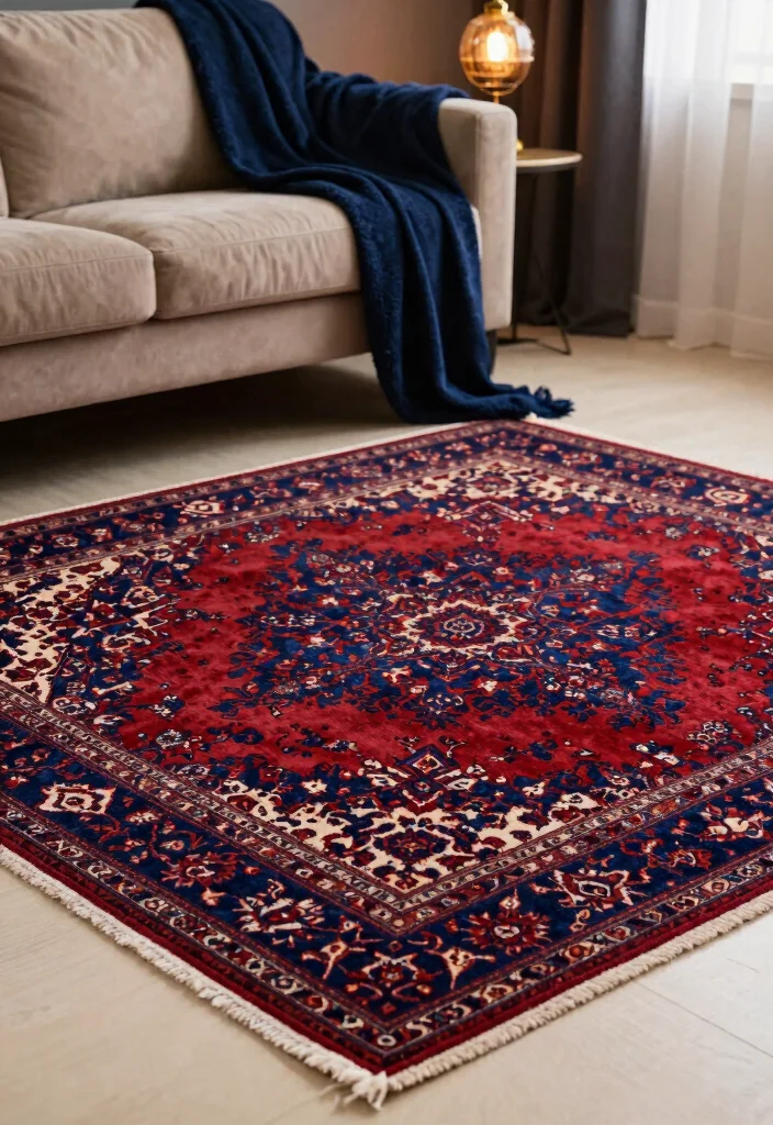 15 Moody Living Room Rug Ideas Deep Cozy Drama - 1. Elegant Persian Patterns 1