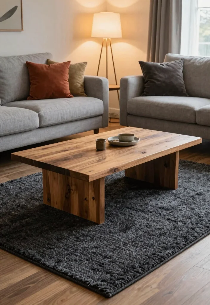 15 Moody Living Room Rug Ideas Deep Cozy Drama - 2. Textured Wool Wonders 1