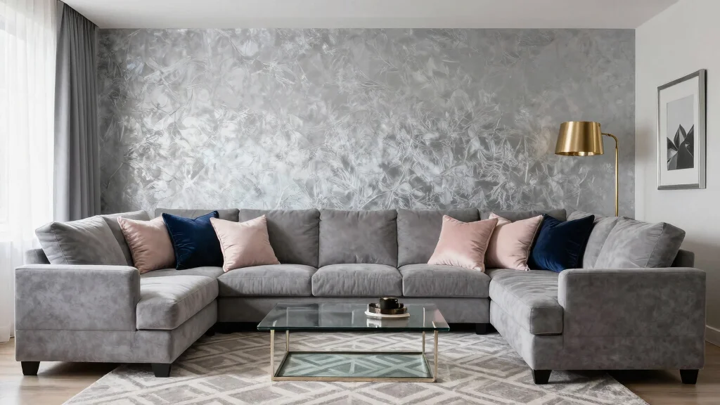 15 Silver Wallpaper Living Room Ideas for Subtle Glam Shine