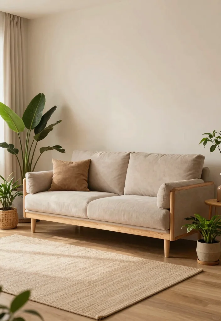 15 Sofa Setting in Living Room Ideas for Balanced Layouts - 10. Sofa Settings with a Touch of Nature 1