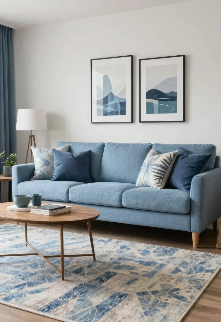 15 Sofa Setting in Living Room Ideas for Balanced Layouts - 14. Color Coordinated Sofa and Decor 1