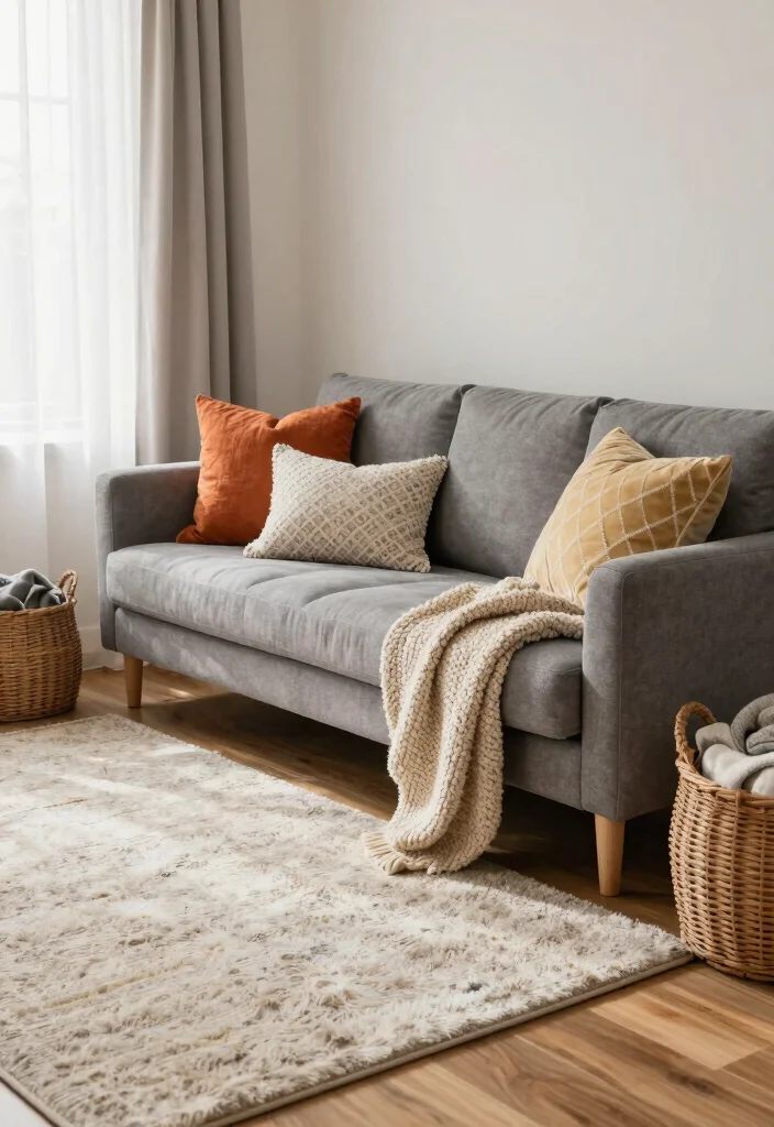 15 Sofa Setting in Living Room Ideas for Balanced Layouts - 4. Layered Textures for Cozy Atmosphere 1