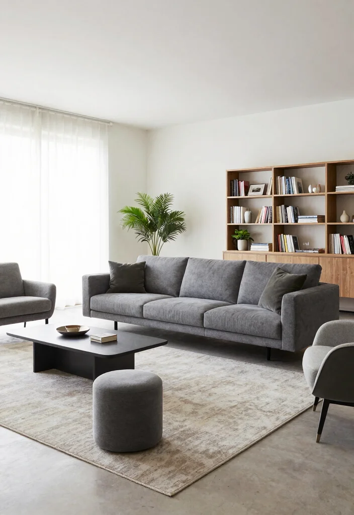 15 Sofa Setting in Living Room Ideas for Balanced Layouts - 9. Floating Sofa Ideas for Open Spaces 1