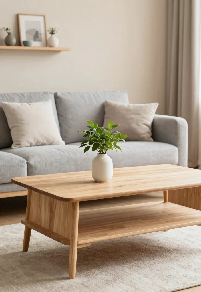 15 Table in Living Room Ideas for Everyday Practical Style - 1. Scandinavian Minimalism 1